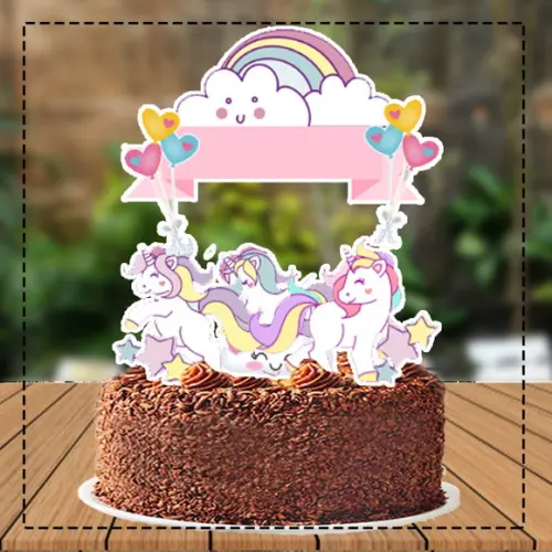 Topo de Bolo Unicornio - Ref 5189 Arquivo Digital
