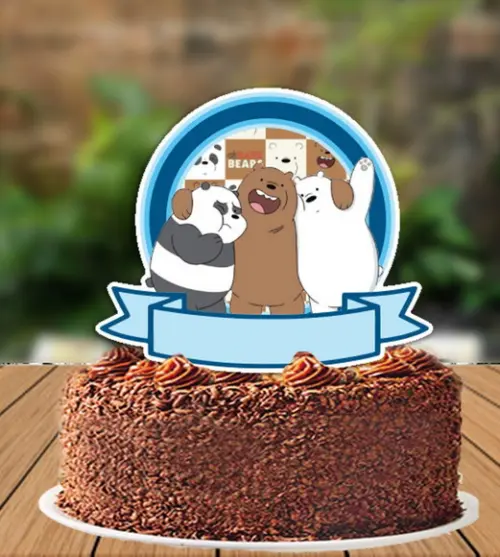 Topo de Bolo Urso sem Curso - 6125 Arquivo Digital