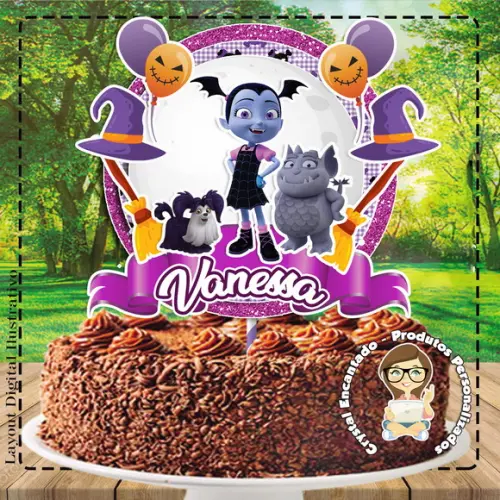 Topo de Bolo Vampirina - Ref 2082 Arquivo Digital