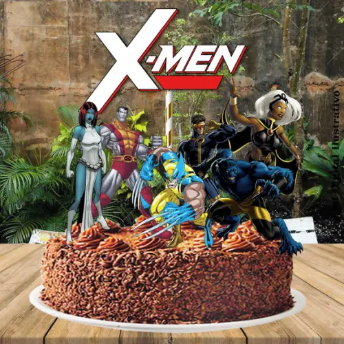 Topo de Bolo X-men - Ref 2131 Arquivo Digital