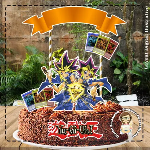 Topo de Bolo Yugioh - Ref 2141 Arquivo Digital