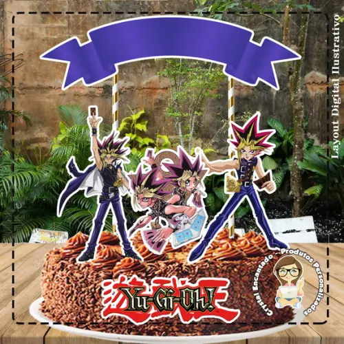 Topo de Bolo Yugioh - Ref 2142 Arquivo Digital