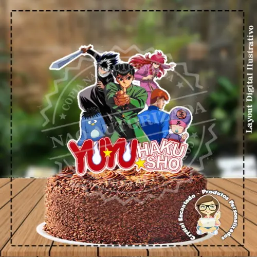 Topo de Bolo Yuyu Hakusho - Ref 1714 Arquivo Digital