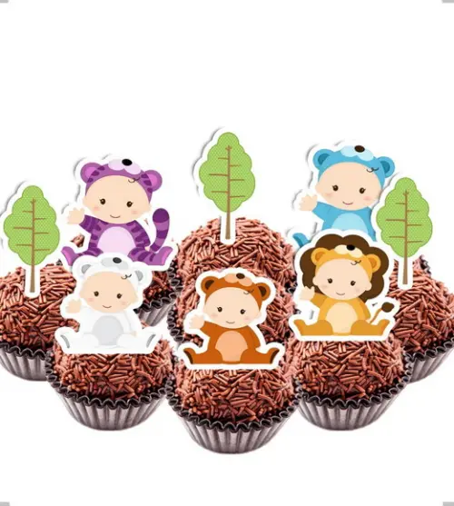 Topper Bebe Safari - Ref 5565 Arquivo Digital