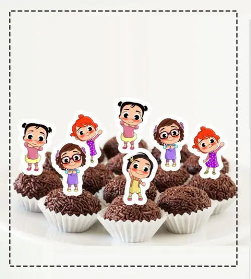 Topper Cocomelon Menina - Ref 4878 Arquivo Digital