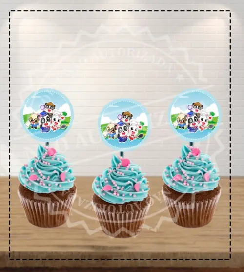 Topper Cupcake Babybus - 6408 Arquivo Digital