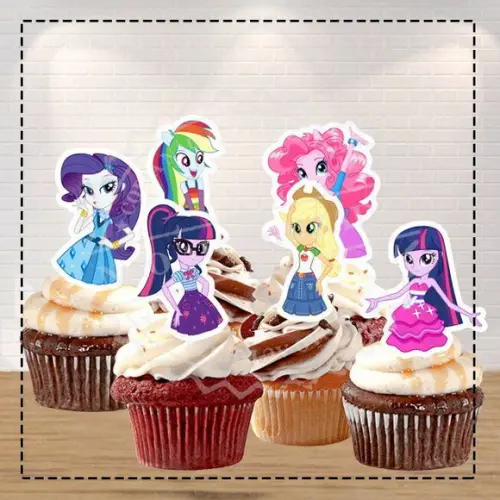 Topper de Cupcake Equestria Girls -6307 Arquivo Digital
