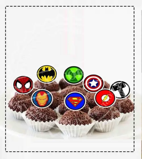 Topper de Docinho Avengers - 6586 Arquivo Digital