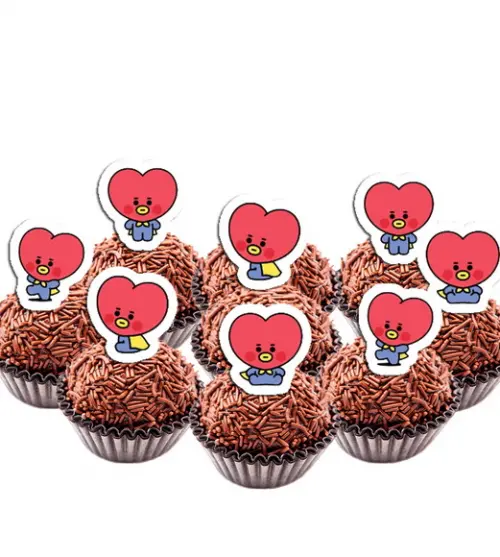 Topper de Docinho Bts Tata V - 6579 Arquivo Digital