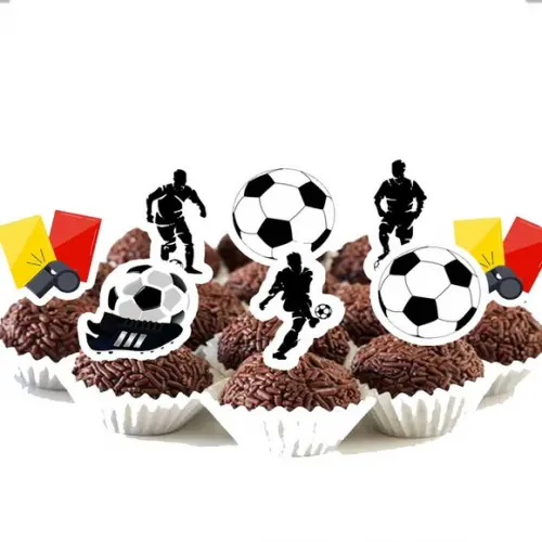 Topper de Docinho Futebol - 6792 Arquivo Digital