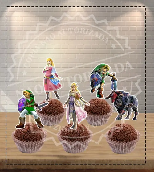 Topper de Docinho Zelda - 6487 Arquivo Digital