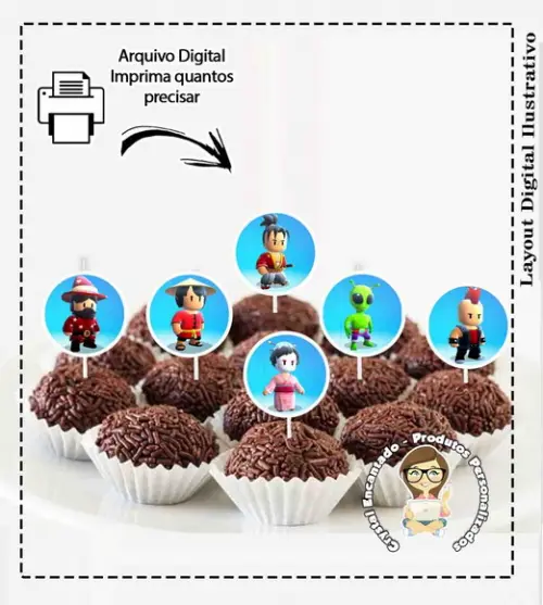 Topper Docinho Stumble Guys - 1125 Arquivo Digital