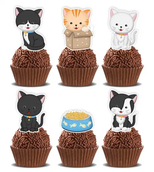 Topper Gatinhos - Ref 5407 Arquivo Digital