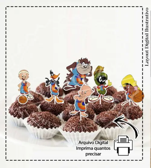 Topper Looney Tunes Space Jam - 6638 Arquivo Digital