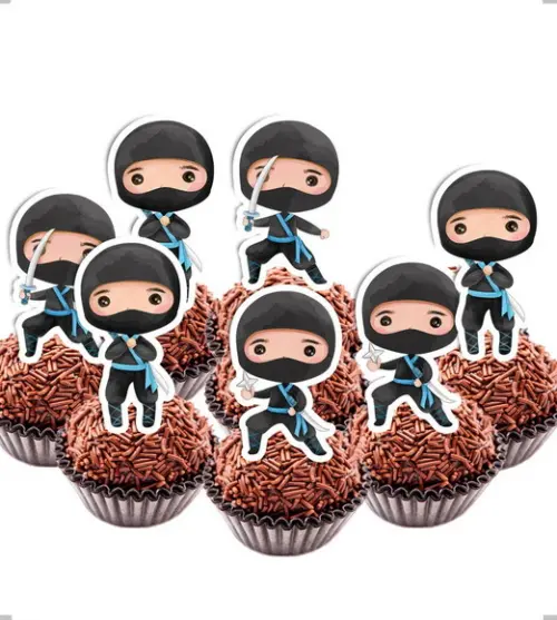 Topper Ninja Menino - Ref 5573 Arquivo Digital