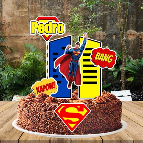 Topo de Bolo Super Homem - 5000 Arquivo Digital
