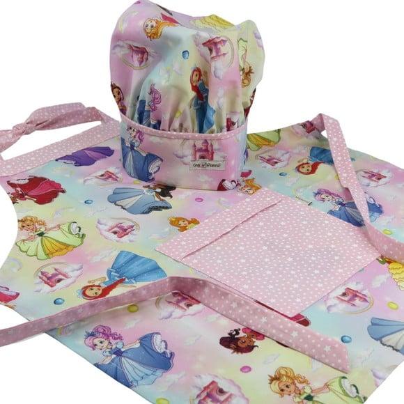 Avental Infantil e Chapéu de Chef Princesas