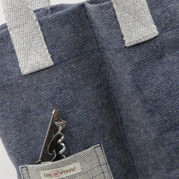Bolsa Porta Vinho Dupla com Bolso