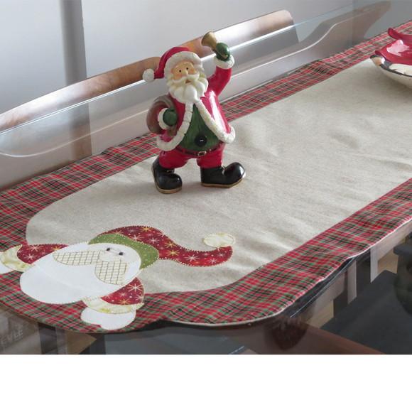Caminho de Mesa Papai Noel Moderno