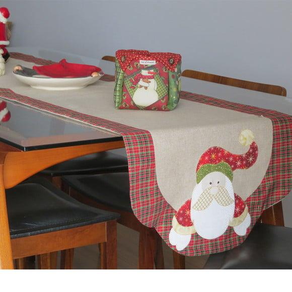 Caminho de Mesa Papai Noel Moderno