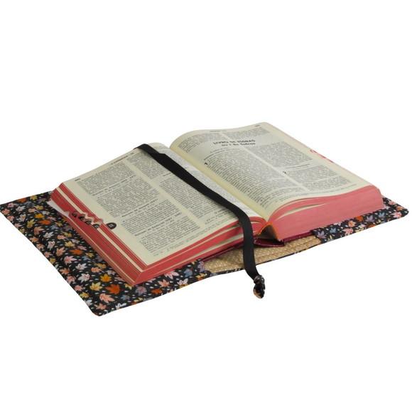 Capa Protetora em Linho para Biblía/livros sem Alça Floral