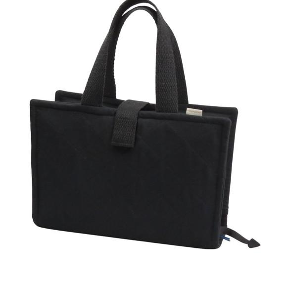 Capa Vade Mecum Brim Preto Quiltado com Alça Mão