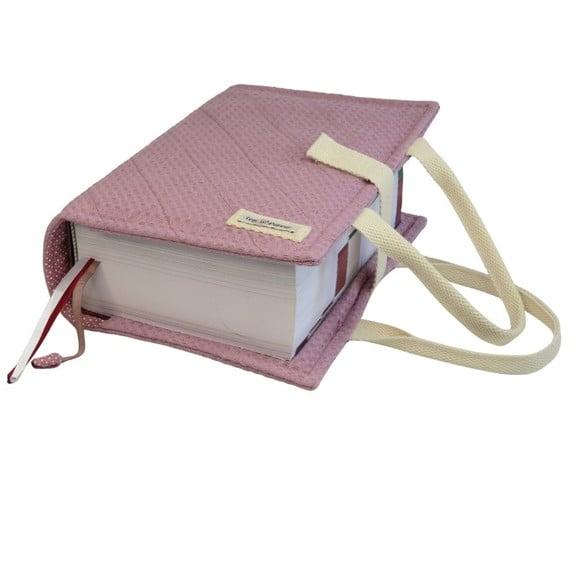 Capa Vade Mecum Favo Rosa Antigo com Alça Mão Natural