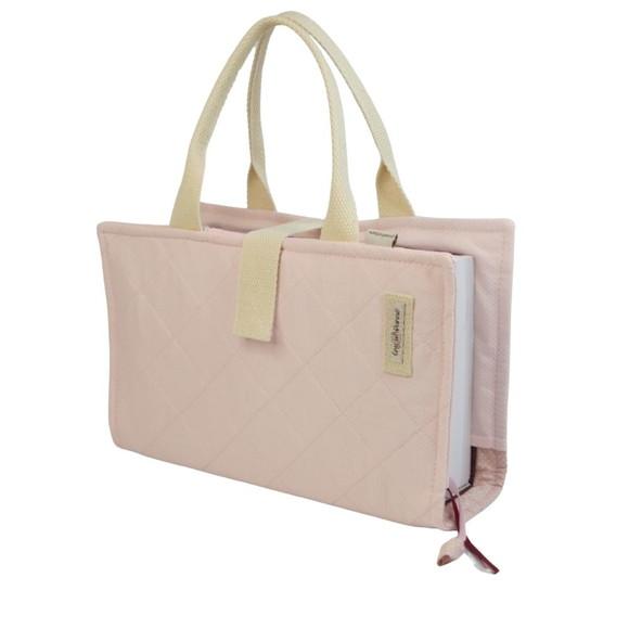 Capa Vade Mecum Piquet Rosa Bebê com Alça Mão Natural