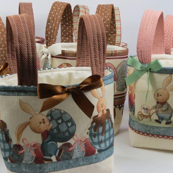 Cesto de Páscoa Painel Coelhos