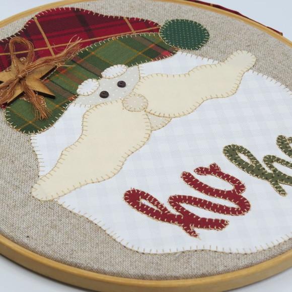 Enfeite de Porta Papai Noel Patch Aplique