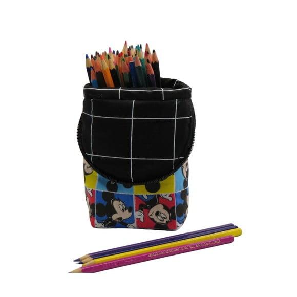 Estojo Escolar e Organizador em Tecido Mickey Mouse