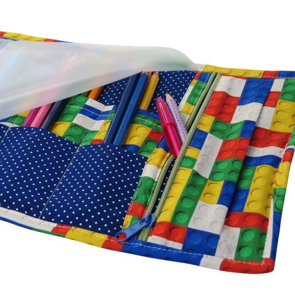 Estojo Escolar em Tecido para 100 Lápis Lego