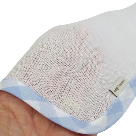 Fralda de Boca Kit5 Tons Azul e Branco