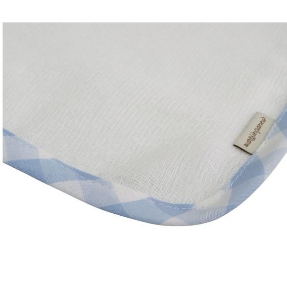 Fralda de Boca Kit5 Tons Azul e Branco