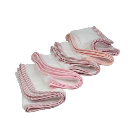 Fralda de Boca Kit5 Tons Rosa e Cinza