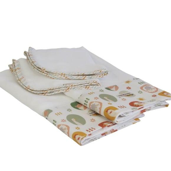 Fralda de Ombro e Boca Kit4 Fazendinha