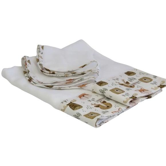 Fralda de Ombro e Boca Kit4 Floresta