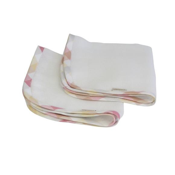 Fralda de Ombro e Boca Kit4 Xadrez Rosa