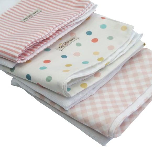 Fralda de Ombro Kit6 Rosa Geométrico