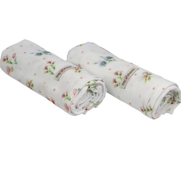 Fralda Estampada Arti In Panno Mini Flores 100% Algodão