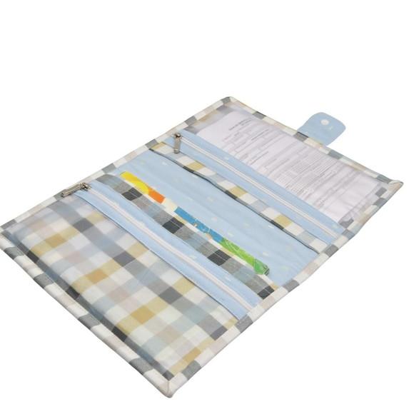 Kit Enxoval Porta Fralda Lenço Umedecido e Porta Documentos