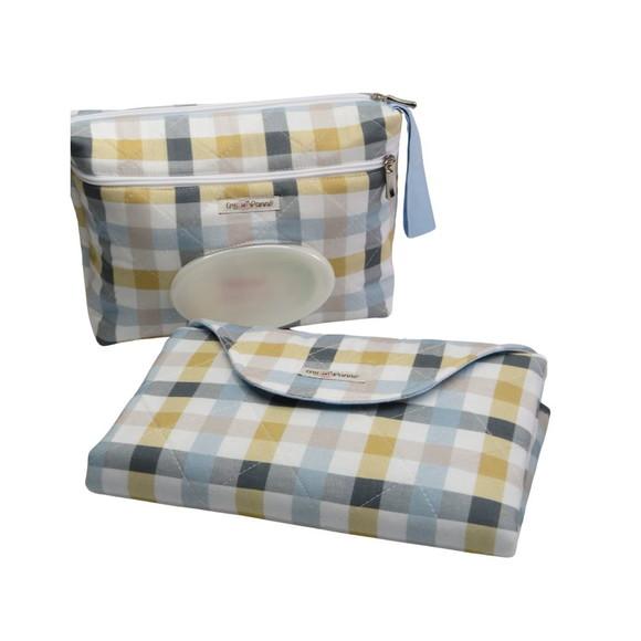 Kit Enxoval Porta Fralda Lenço Umedecido e Porta Documentos