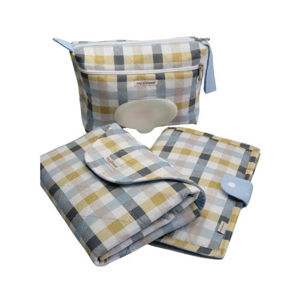 Kit Enxoval Porta Fralda Lenço Umedecido e Porta Documentos
