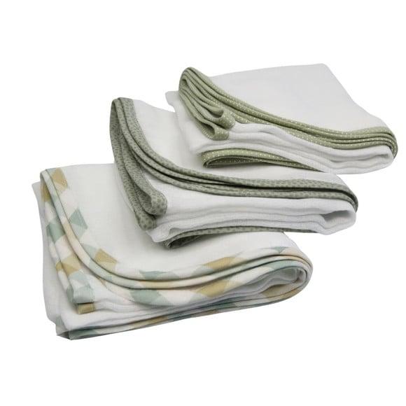 Kit Fralda Ombro Viés Kit3 Peças Viés em Tricoline Verde