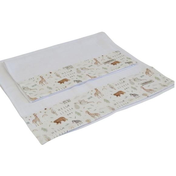 Kit Infantil para Bebê Mabber Quadriculada Safari