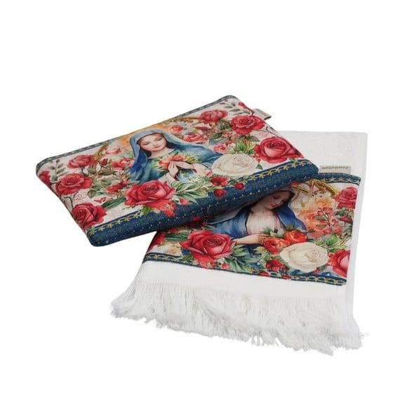 Kit Nossa Senhora Aparecida Branco e Rosa