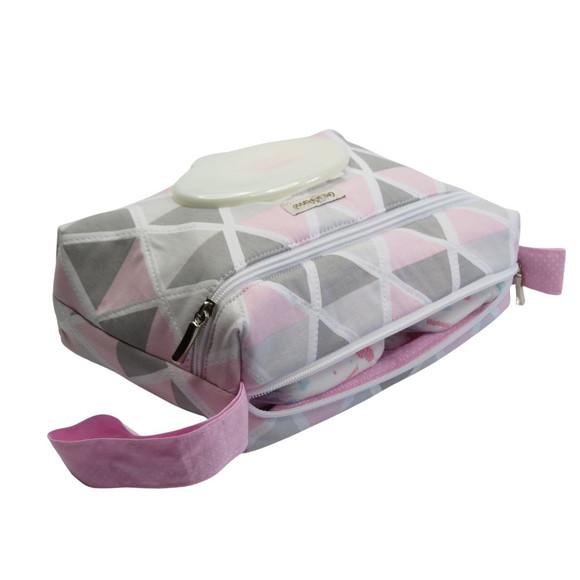 Kit Porta Fralda Lenço Umedecio e Caderneta Vacina Triangulo