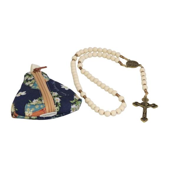 Kit Porta Terço e Terço Nossa Senhora Aparecida