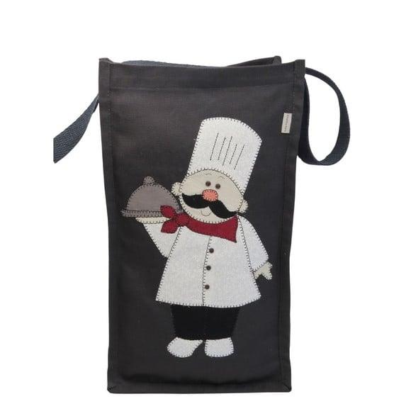 Organizador de Sacolas Sarja Cozinheiro Patch Aplique