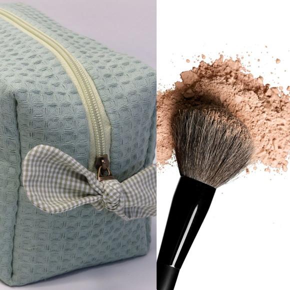 Necessaire Oganizadora Moderna Algodão Quadriculado